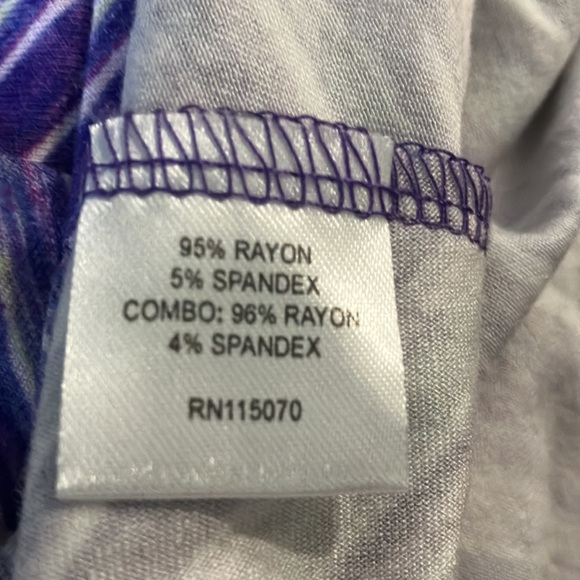 Nina Leonard stripped purple’s colors midi sleeveless dress NWOT C1 - Picture 6 of 6